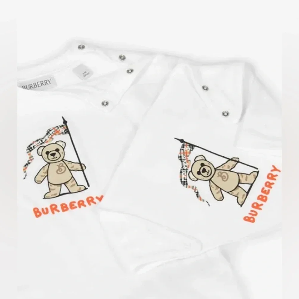 Burberry Burberry Baby Casey Bear Romper and Bib Set